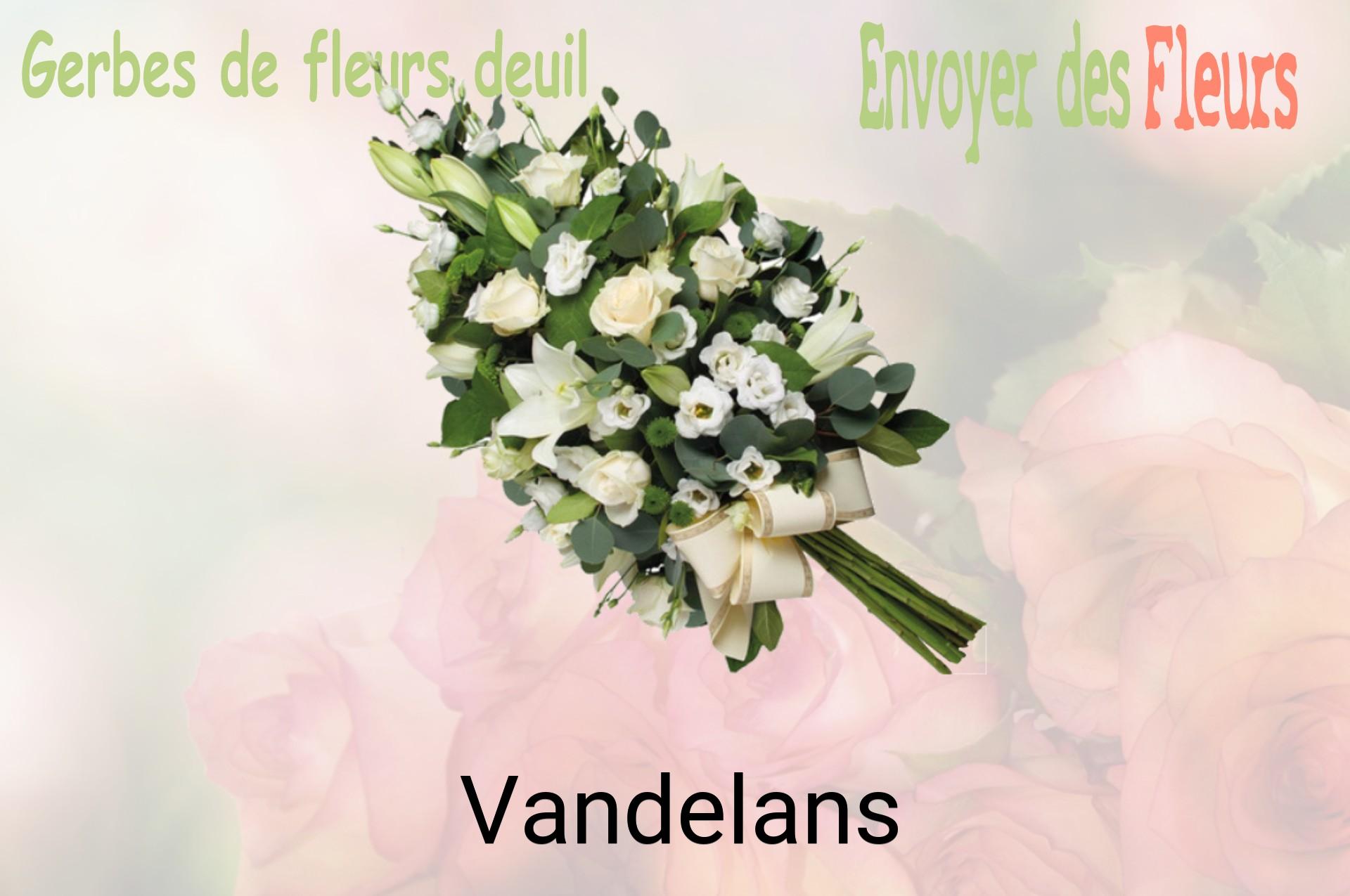 Gerbe de fleurs de deuil livrée à Vandelans